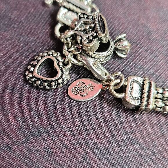 🔺️Premier Antiqued Double Strand Braided Charm Bracelet - Picture 6 of 12